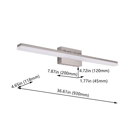36in LED Vanity Lights for Bathroom Brushed Nickel