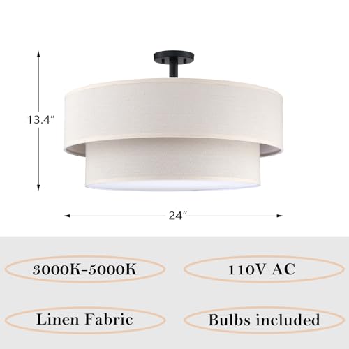 24 Inch LED 28W Adjustable 3000