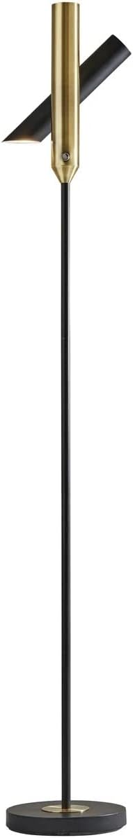 Adesso 4079-01 Vega LED Torchiere, 68 in., 24W, Black Finish, 1 Floor Lamp