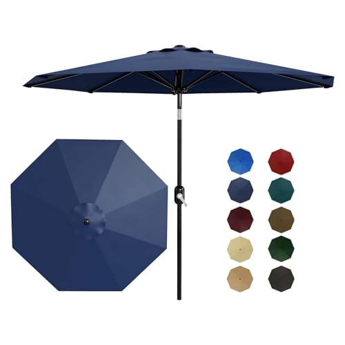 10FT Patio Umbrella 8 Sturdy Ribs Outdoor Table Umbrella