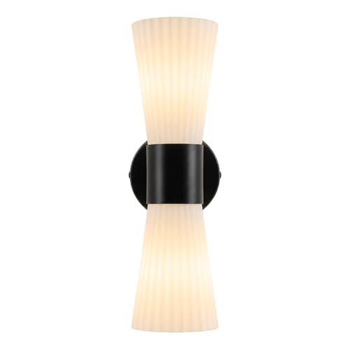 Black Glass Wall Sconce Light