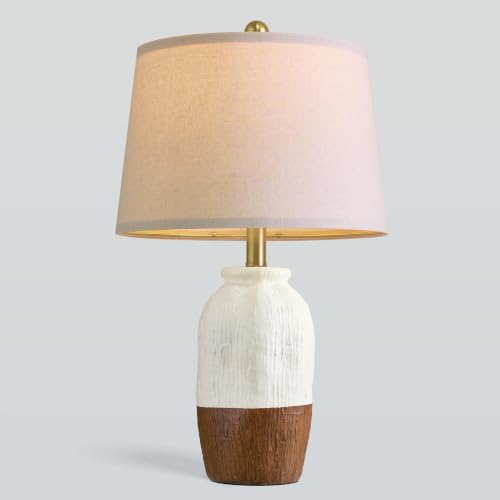 22.5" White Ceramic Table Lamps for Bedroom