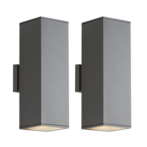 18" Modern Outdoor Porch Light in 2 Lights (2 Count)