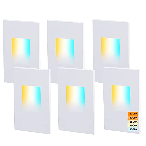 120V Dimmbale 5 Color LED Indoor Outdoor Step Light (6 Count)