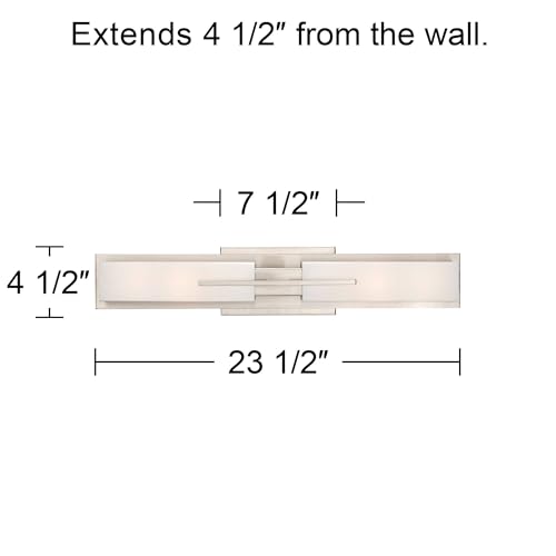Midtown 23 1 2" Wide Satin Brushed Nickel Modern Bath Wall 2