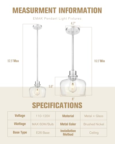 Brushed Nickel Pendant Lights