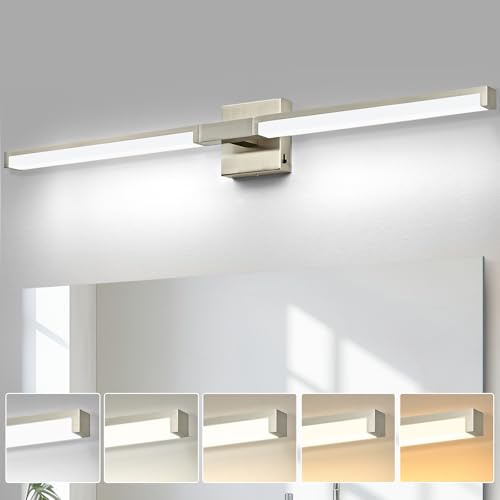 Modern Bathroom Light Fixtures Over Mirror