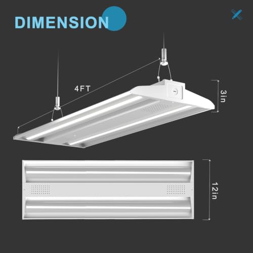1 Pack 4FT 265W LED High Bay Light 39750LM High Bay Shop Light