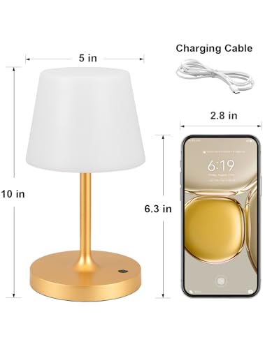 Gold Cordless Shower Lamp Waterproof