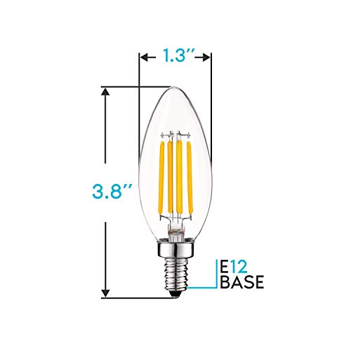 Vintage Candelabra LED Bulb 60W Equivalent (6 Count)