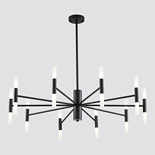 Lighting Mid Century Modern Black Sputnik Ceiling Light