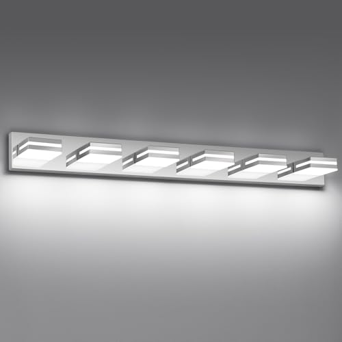 Modern LED Stainless Steel Chrome Acrylic Bathroom Lights Fixtures 6