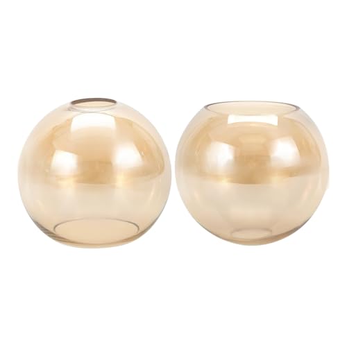2 Pack Amber Glass Shades Globes (2 Count)