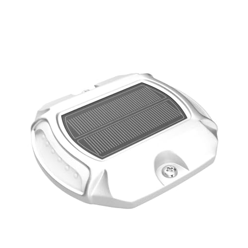 Solar Driveway Dock Deck LED Outdoor Lights 2 Colors Modes 4 Pack (4 Count)