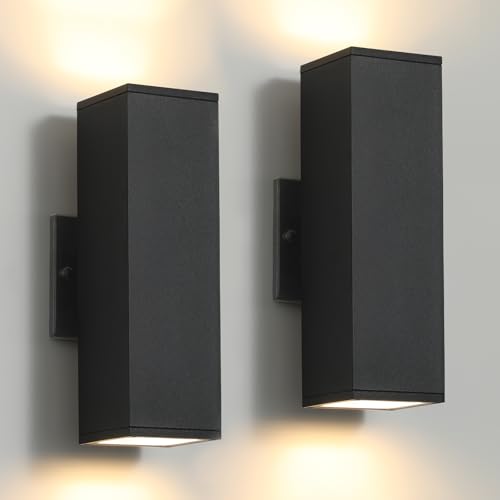 LED Square Up Down Lights Outdoor Wall Lights (2 Count)