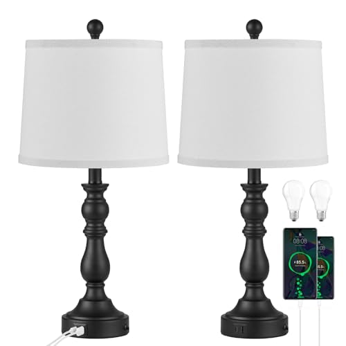 Black Table Lamps Set of 2 (2 Count)