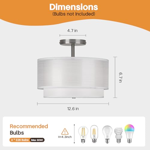 Semi Flush Mount Ceiling Light Fixture