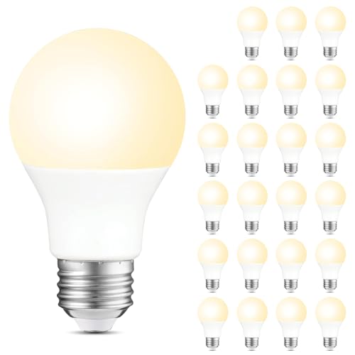 24 Pack A19 LED Light Bulbs Dimmable (24 Count)