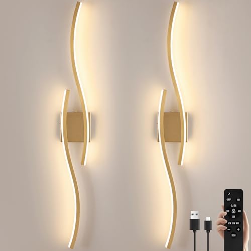 Modern LED Wall Sconce Set of 2