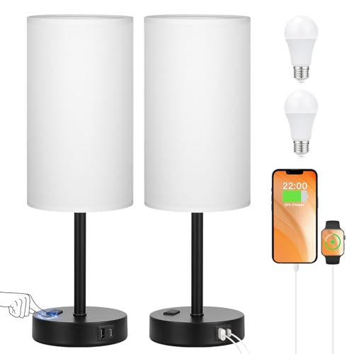 Touch Bedside Table Lamps Set of 2 (2 Count)