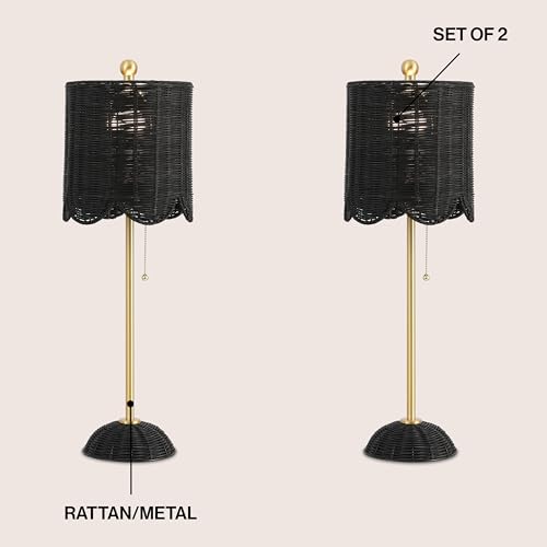 Celerie 27.5" Rattan Buffet Lamp (2 Count)