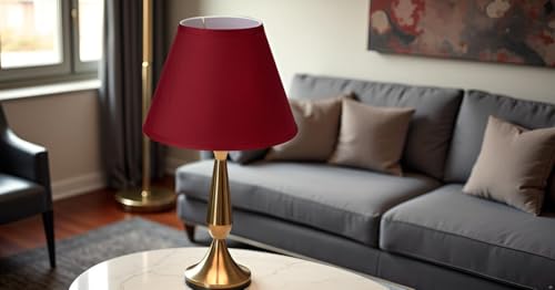58904A Transitional Hardback Empire Shape UNO Construction Lamp Shade in Red
