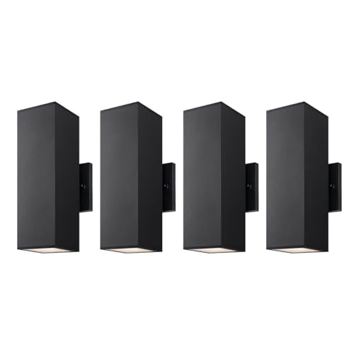 12" Modern Outdoor Porch Light in 2 Lights (4 Count)