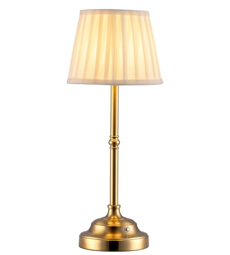 Gold Cordless Portable LED Table Lamp