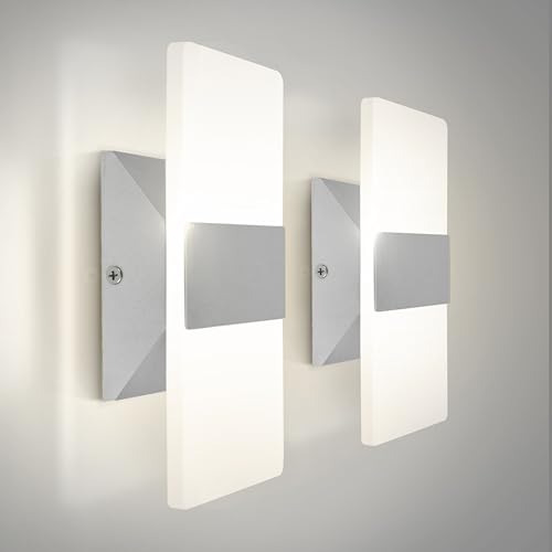 8 Inch Indoor LED Wall Sconce (2 Count)