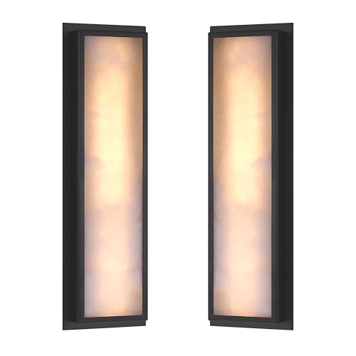 2 Pack 20 Inch Natural Alabaster Bathroom 20W (2 Count)