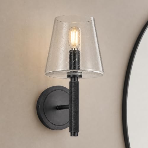 12" Black Wall Sconce 1