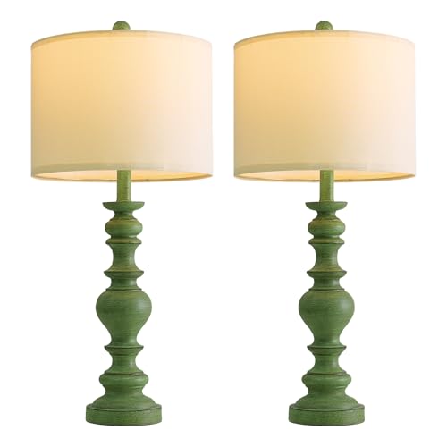 27" Sage Green Table Lamps Set of 2 (2 Count)