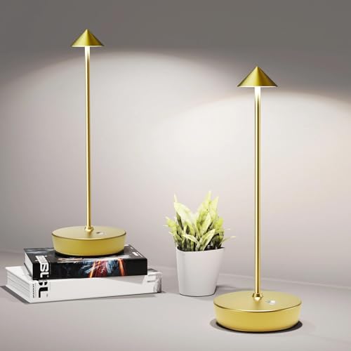 Cordless Table Lamps Rechargeable 6000mAh Battery Operated LED Desk Lamp (2 Count)