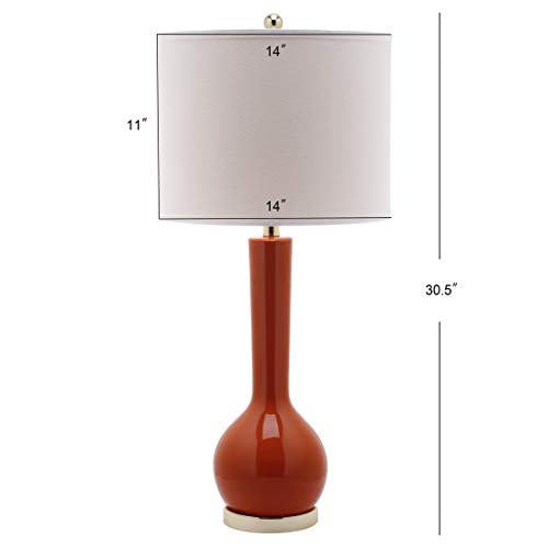 Lighting Collection Mae Long Neck Modern Contemporary Blood Orange Ceramic 31 (2 Count)