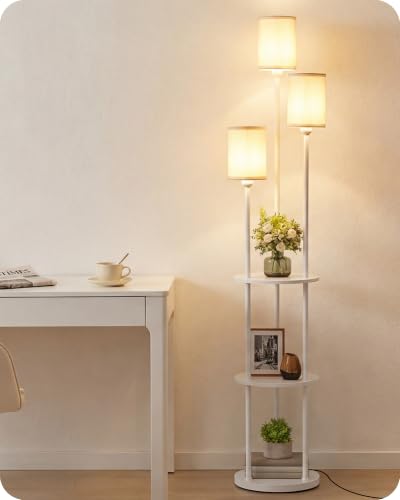 Floor Lamp with Shelves