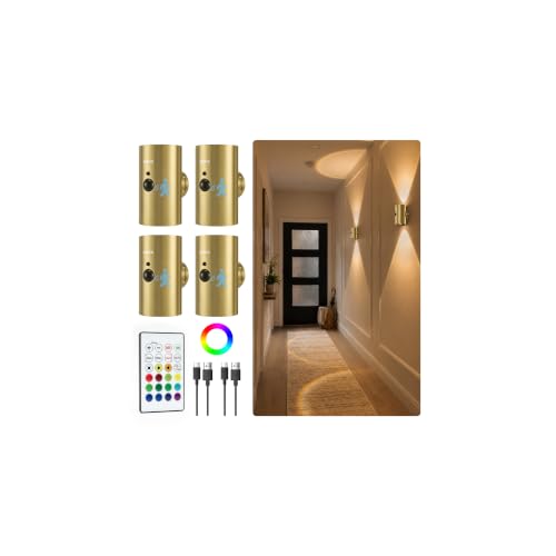 Motion Sensor Wall Sconces (4 Count)