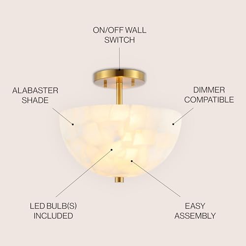 Celine 2 Light Semi Flush Mount 11.88"