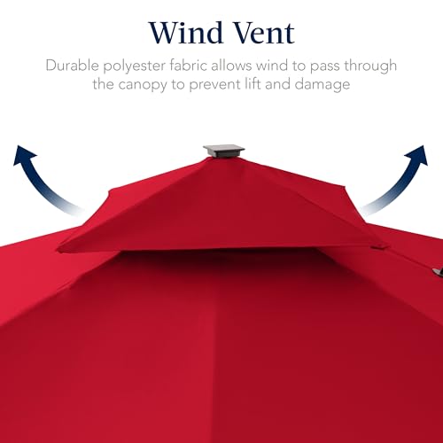 9x12ft LED Cantilever Patio Umbrella w