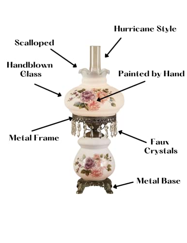 Brook Floral Hurricane Table Lamp