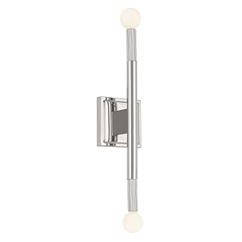 Odensa 17 Inch 2 Light Wall Sconce in Polished Nickel