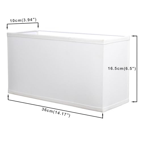 2 Light White Lamp Square Fabric Shades