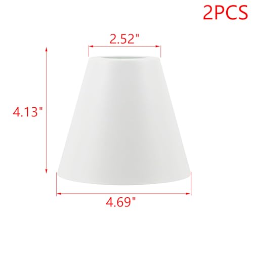 2PCS White Barrel Metal Lampshade (2 Count)