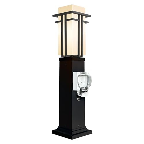 Outdoor Lamp Post with Outlet