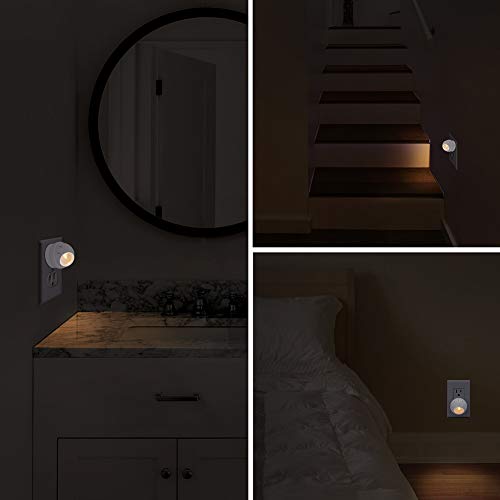 Plug in LED Night Light Dusk to Dawn Sensor Warm White 4 Pack (4 Count)