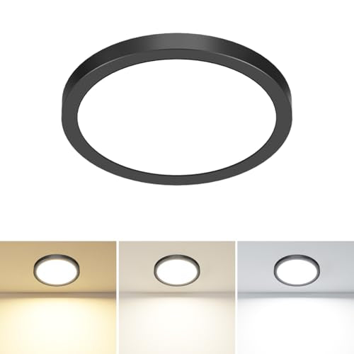 1PACK LED Flush Mount Ceiling Light Fixture Black