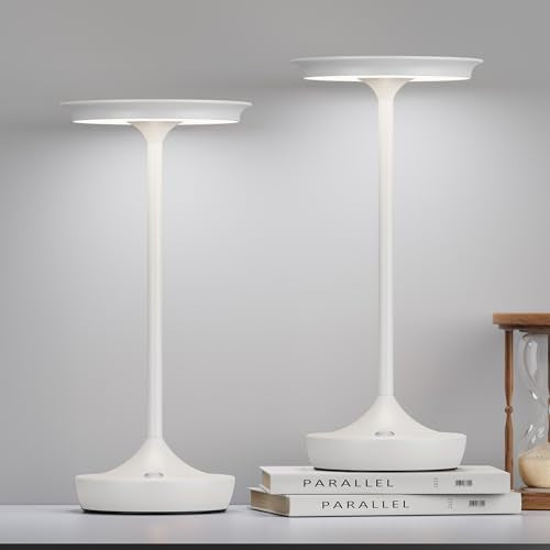 LED Rechargeable Cordless Outdoor 6000mAh Battery Table Lamp 2 (2 Count)