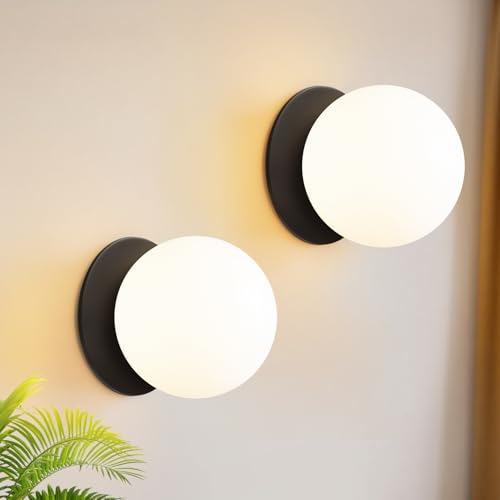 2 Pack Modern Matte Black Wall Light Fixtures (2 Count)