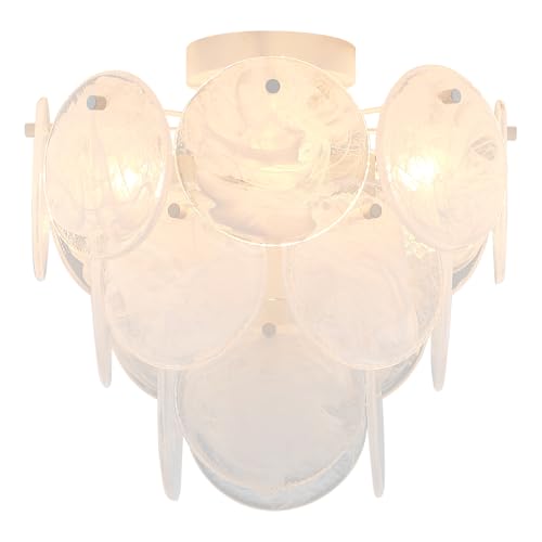 Modern Glass Flush Mount Light Fixture