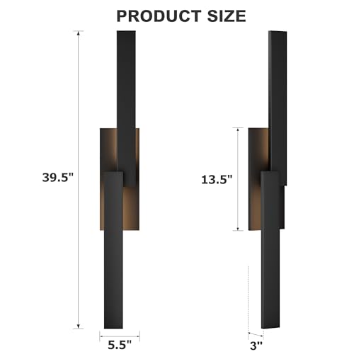 39.4" Aluminum Long Outdoor Wall Lights