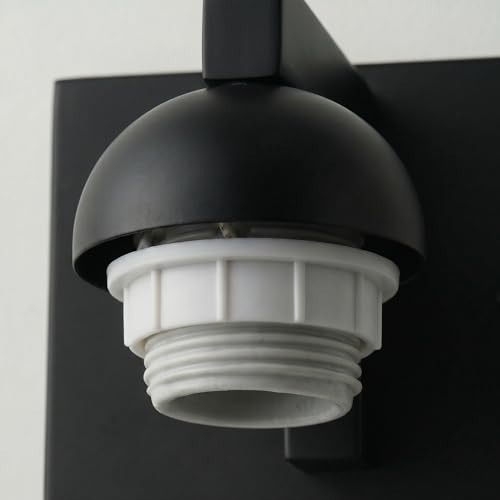 1 Light Black Bathroom Vanity Light with White Glass Shade